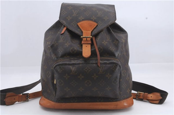 Authentic Louis Vuitton Monogram Montsouris GM Backpack M51135 LV 4873D