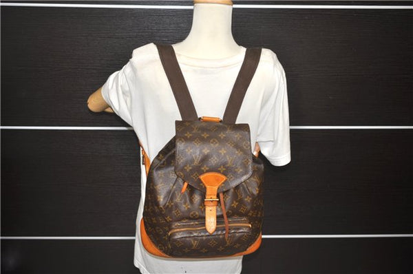 Authentic Louis Vuitton Monogram Montsouris GM Backpack M51135 LV 4873D