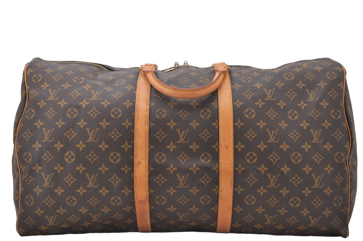 Authentic Louis Vuitton Monogram Keepall 60 Travel Boston Bag M41422 LV 4873E