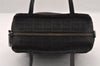 Authentic FENDI Vintage Zucchino Hand Bag Purse Canvas Leather Brown 4873I
