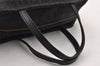Authentic FENDI Vintage Zucchino Hand Bag Purse Canvas Leather Brown 4873I