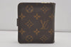 Authentic Louis Vuitton Monogram Compact Zip Bifold Wallet Purse M61667 LV 4874I