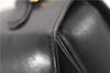 Authentic GUCCI Vintage Bamboo Shoulder Hand Bag Purse Leather Navy Blue 4875F