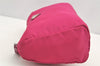 Authentic PRADA Vintage Nylon Tessuto Saffiano Leather Pouch Purse Pink 4875I