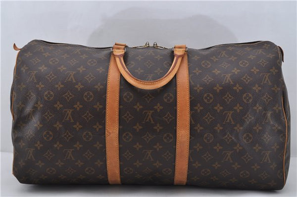 Authentic Louis Vuitton Monogram Keepall 55 Travel Boston Bag M41424 LV 4877E