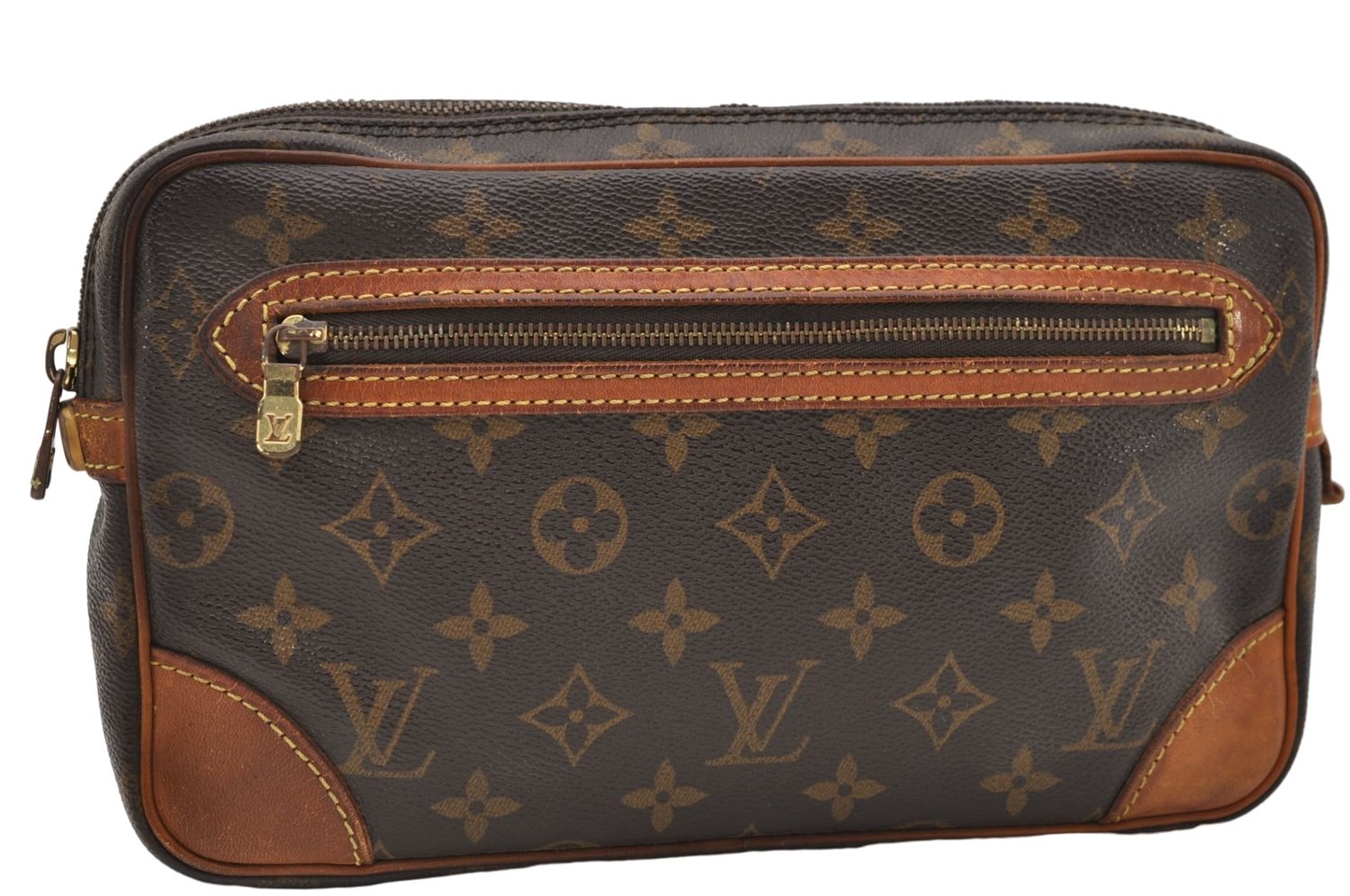 Auth Louis Vuitton Monogram Marly Dragonne GM Clutch Hand Bag M51825 LV 4878D