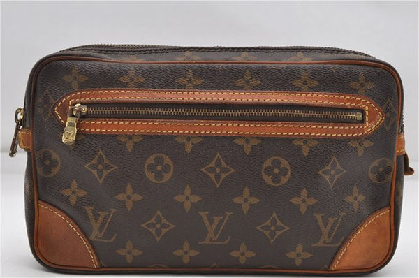 Auth Louis Vuitton Monogram Marly Dragonne GM Clutch Hand Bag M51825 LV 4878D