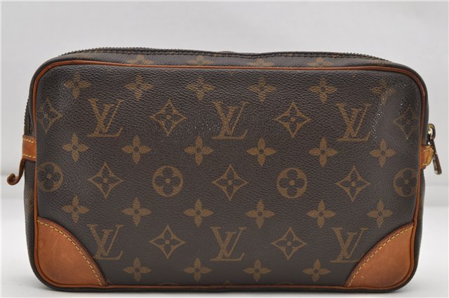 Auth Louis Vuitton Monogram Marly Dragonne GM Clutch Hand Bag M51825 LV 4878D