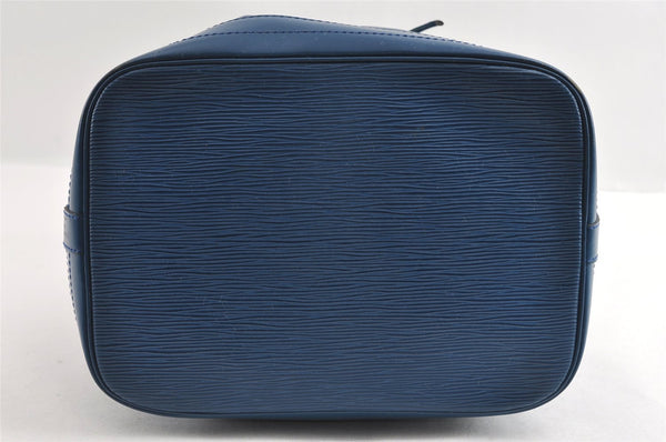 Authentic Louis Vuitton Epi Noe Shoulder Drawstring Bag Blue M44005 LV 4878I