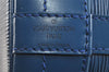 Authentic Louis Vuitton Epi Noe Shoulder Drawstring Bag Blue M44005 LV 4878I