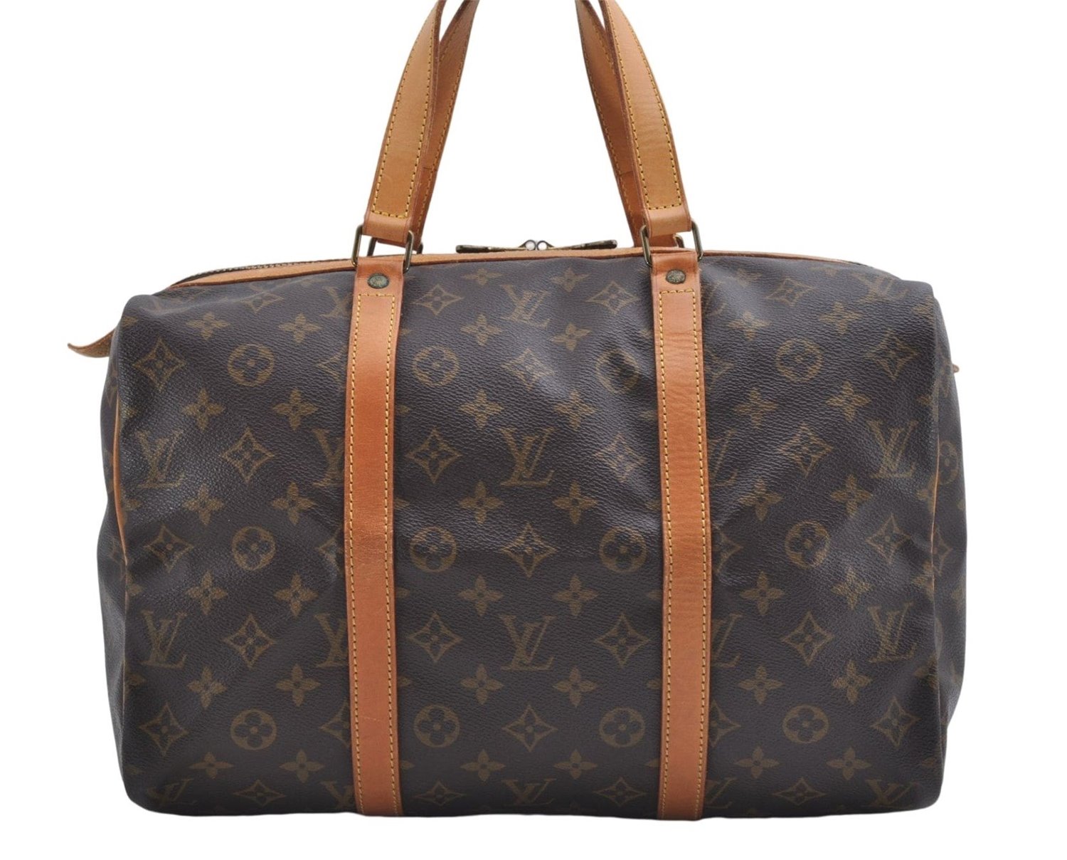 Authentic Louis Vuitton Monogram Sac Souple 35 Hand Boston Bag M41626 LV 4879D