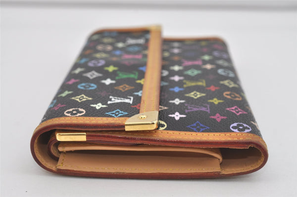 Louis Vuitton Monogram Multicolor Porte Tresor International Wallet Black 4880I