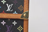 Louis Vuitton Monogram Multicolor Porte Tresor International Wallet Black 4880I