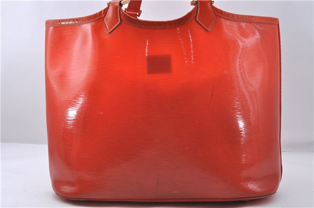 Auth Louis Vuitton Epi Plage Lagoon Bay Tote Bag Clear Orange M92264 LV 4881D