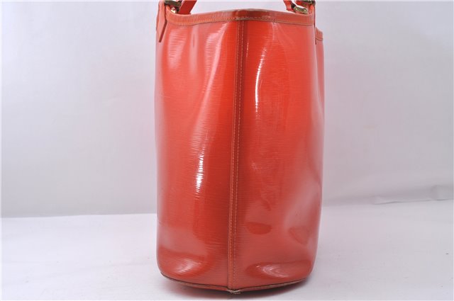 Auth Louis Vuitton Epi Plage Lagoon Bay Tote Bag Clear Orange M92264 LV 4881D