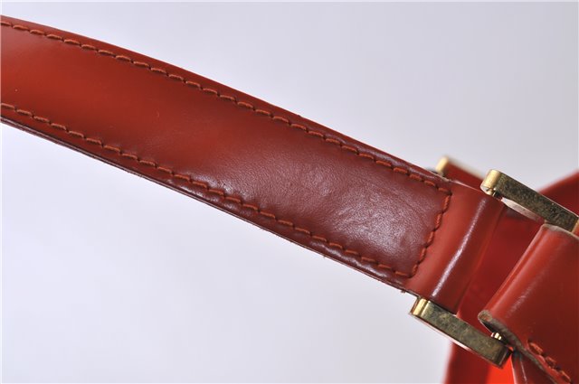 Auth Louis Vuitton Epi Plage Lagoon Bay Tote Bag Clear Orange M92264 LV 4881D