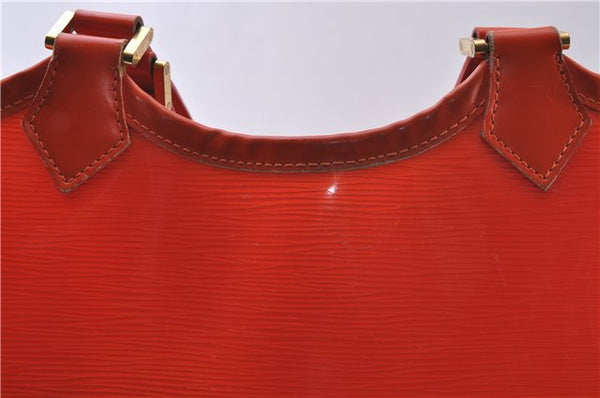 Auth Louis Vuitton Epi Plage Lagoon Bay Tote Bag Clear Orange M92264 LV 4881D