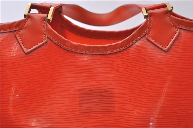 Auth Louis Vuitton Epi Plage Lagoon Bay Tote Bag Clear Orange M92264 LV 4881D