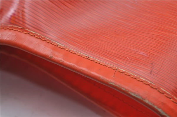 Auth Louis Vuitton Epi Plage Lagoon Bay Tote Bag Clear Orange M92264 LV 4881D