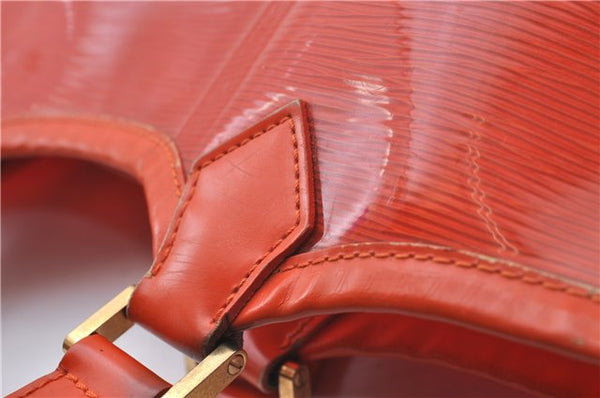 Auth Louis Vuitton Epi Plage Lagoon Bay Tote Bag Clear Orange M92264 LV 4881D