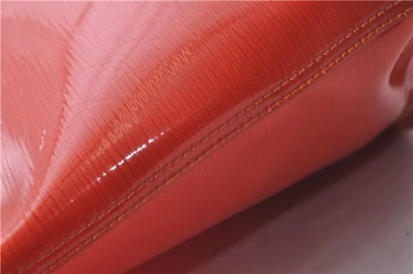 Auth Louis Vuitton Epi Plage Lagoon Bay Tote Bag Clear Orange M92264 LV 4881D