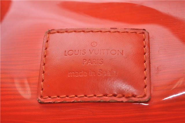 Auth Louis Vuitton Epi Plage Lagoon Bay Tote Bag Clear Orange M92264 LV 4881D