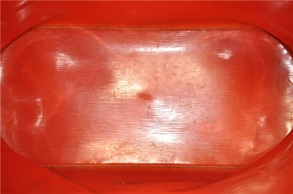 Auth Louis Vuitton Epi Plage Lagoon Bay Tote Bag Clear Orange M92264 LV 4881D