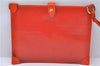 Auth Louis Vuitton Epi Plage Lagoon Bay Tote Bag Clear Orange M92264 LV 4881D