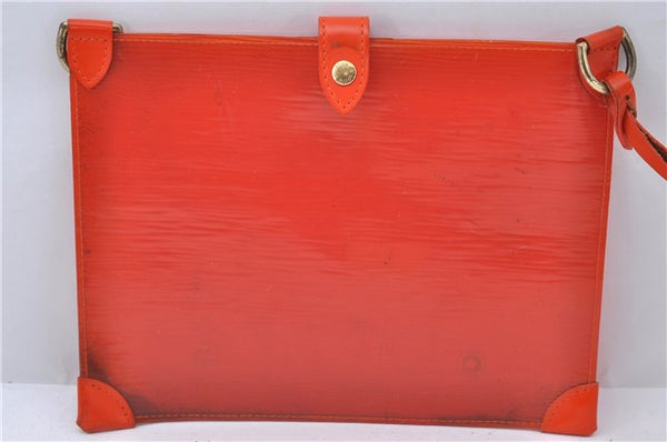 Auth Louis Vuitton Epi Plage Lagoon Bay Tote Bag Clear Orange M92264 LV 4881D