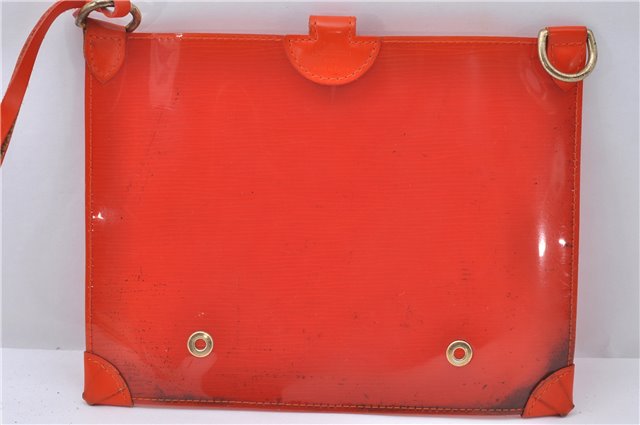 Auth Louis Vuitton Epi Plage Lagoon Bay Tote Bag Clear Orange M92264 LV 4881D