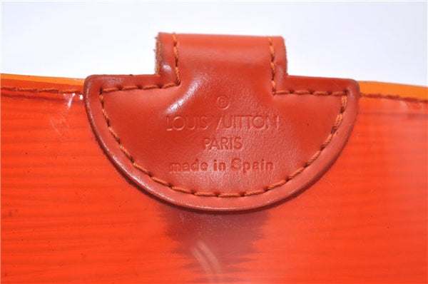 Auth Louis Vuitton Epi Plage Lagoon Bay Tote Bag Clear Orange M92264 LV 4881D