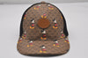 Authentic GUCCI Micro GG PVC Leather Disney Cap Size M 602979 Brown 4881I