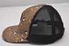 Authentic GUCCI Micro GG PVC Leather Disney Cap Size M 602979 Brown 4881I