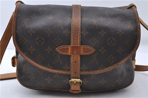 Auth Louis Vuitton Monogram Saumur 30 Shoulder Cross Body Bag M42256 LV 4882D