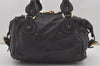 Authentic Chloe Paddington Vintage Leather Shoulder Hand Bag Purse Black 4882I