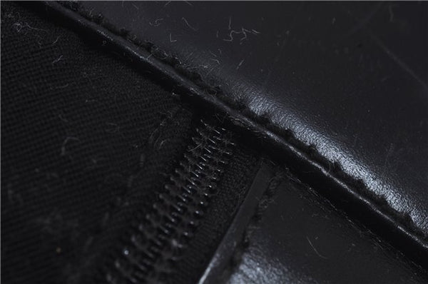 Authentic GUCCI Hand Travel Bag Canvas Leather Black 4883D
