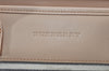 Authentic BURBERRY Stripe Canvas Leather Shoulder Hand Tote Bag White 4883I