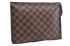 Authentic Louis Vuitton Damier Poche Toilette 26 Cosmetic Pouch N47543 LV 4888E