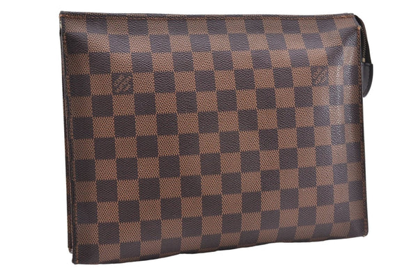 Authentic Louis Vuitton Damier Poche Toilette 26 Cosmetic Pouch N47543 LV 4888E