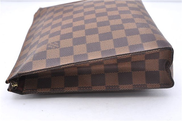 Authentic Louis Vuitton Damier Poche Toilette 26 Cosmetic Pouch N47543 LV 4888E