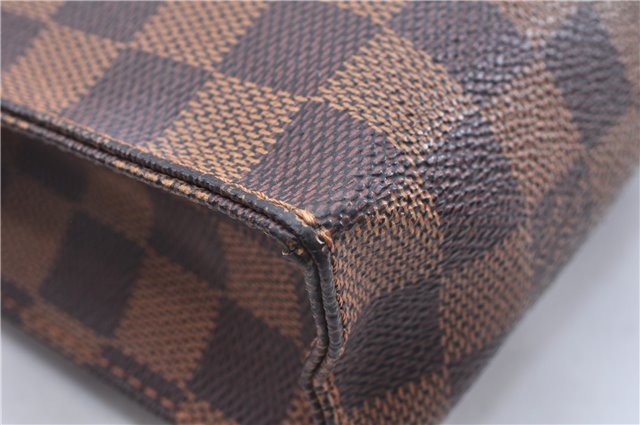 Authentic Louis Vuitton Damier Poche Toilette 26 Cosmetic Pouch N47543 LV 4888E