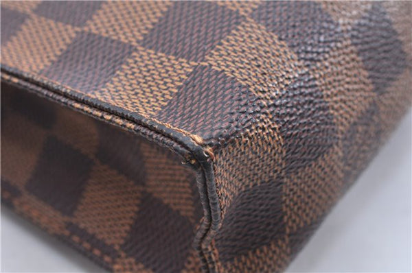 Authentic Louis Vuitton Damier Poche Toilette 26 Cosmetic Pouch N47543 LV 4888E