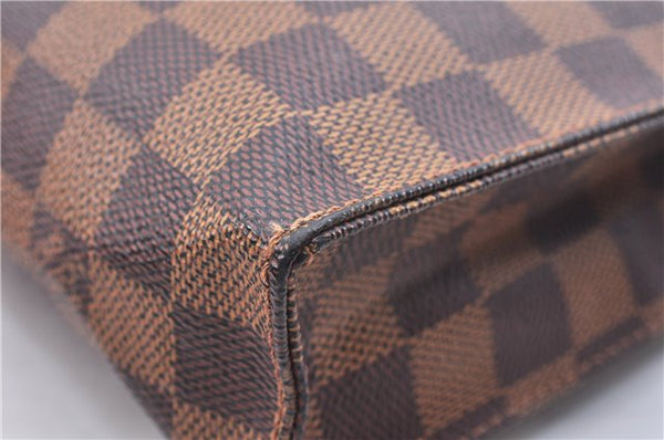 Authentic Louis Vuitton Damier Poche Toilette 26 Cosmetic Pouch N47543 LV 4888E