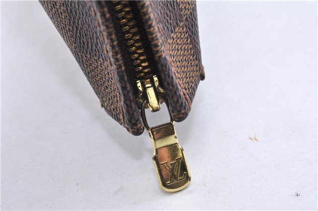 Authentic Louis Vuitton Damier Poche Toilette 26 Cosmetic Pouch N47543 LV 4888E