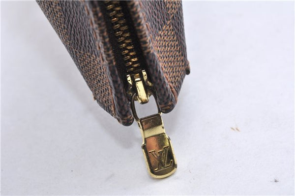 Authentic Louis Vuitton Damier Poche Toilette 26 Cosmetic Pouch N47543 LV 4888E