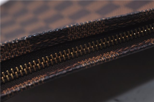 Authentic Louis Vuitton Damier Poche Toilette 26 Cosmetic Pouch N47543 LV 4888E