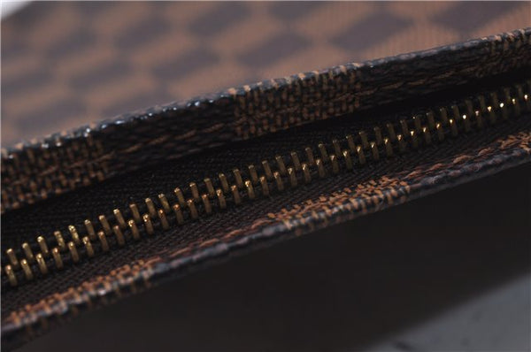 Authentic Louis Vuitton Damier Poche Toilette 26 Cosmetic Pouch N47543 LV 4888E