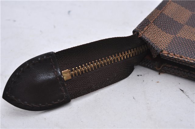 Authentic Louis Vuitton Damier Poche Toilette 26 Cosmetic Pouch N47543 LV 4888E