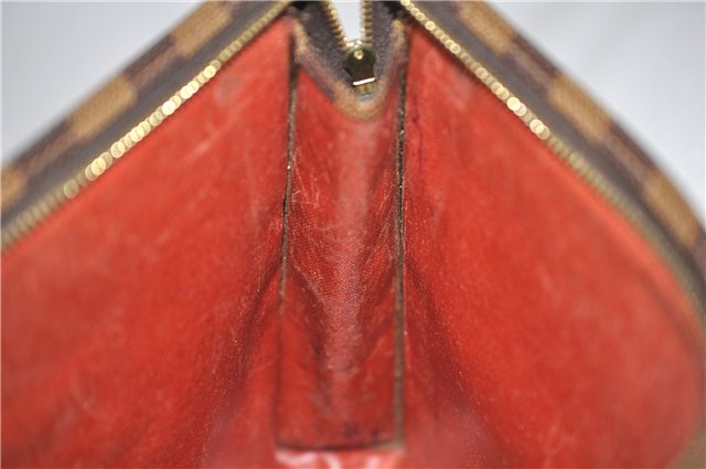 Authentic Louis Vuitton Damier Poche Toilette 26 Cosmetic Pouch N47543 LV 4888E