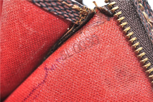 Authentic Louis Vuitton Damier Poche Toilette 26 Cosmetic Pouch N47543 LV 4888E